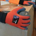 Cordova iON Flex Nimble Red Nylon Shell Grey Crinkle Latex Coated Work Gloves 3993S